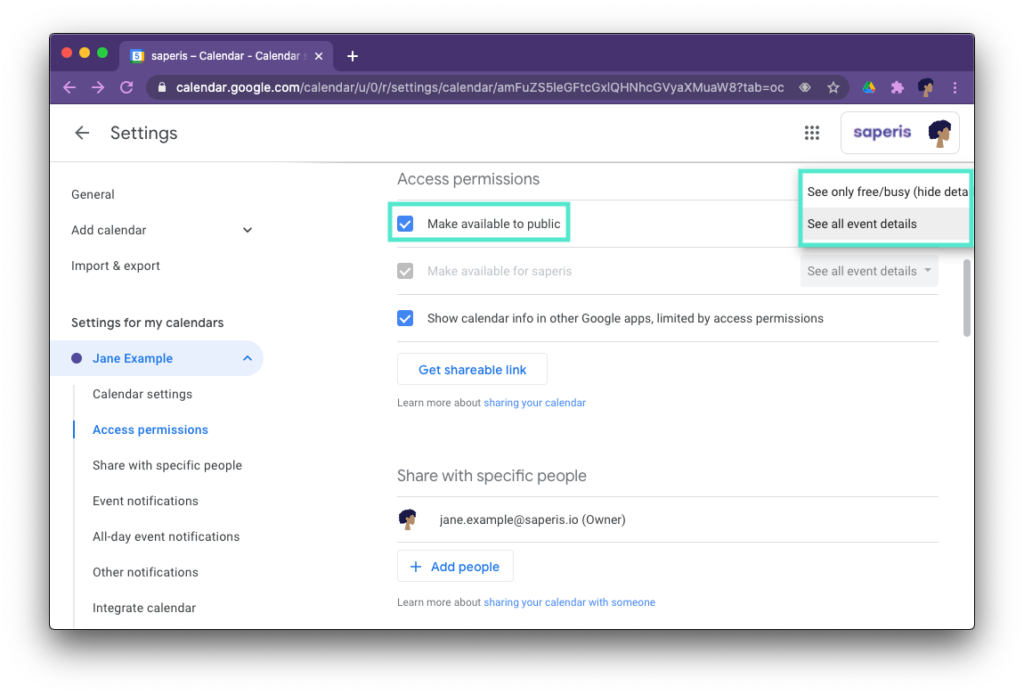 How to Share Google Calendar with Others [4 Options] » saperis