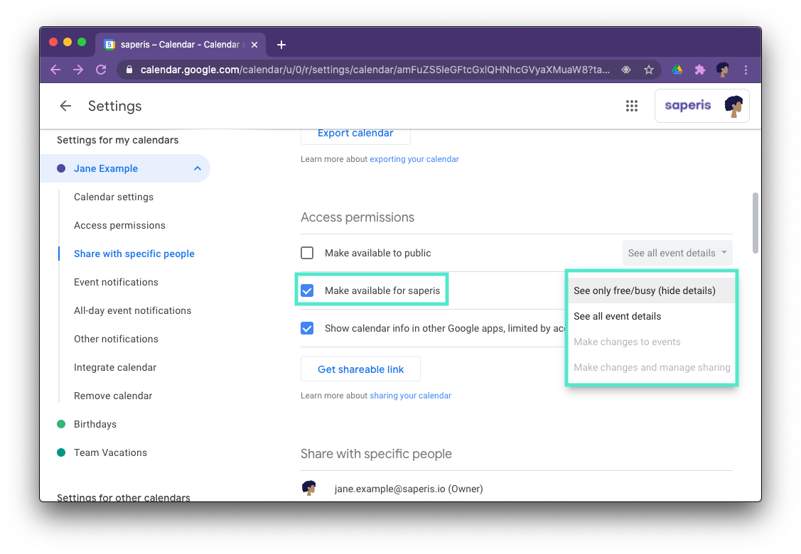 How to Share Google Calendar with Others [4 Options] » saperis